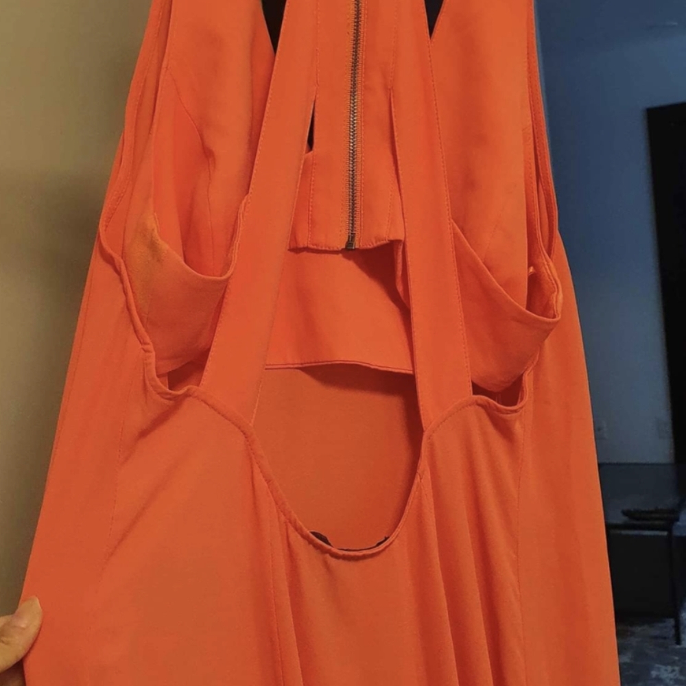 BCBG coral dress